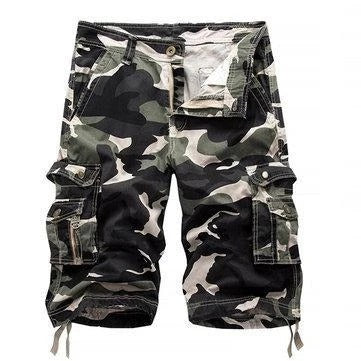 Loose Casual Straight Fit Camouflage Shorts