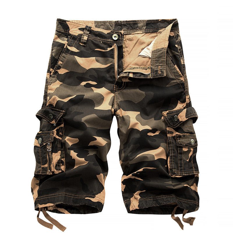 Loose Casual Straight Fit Camouflage Shorts
