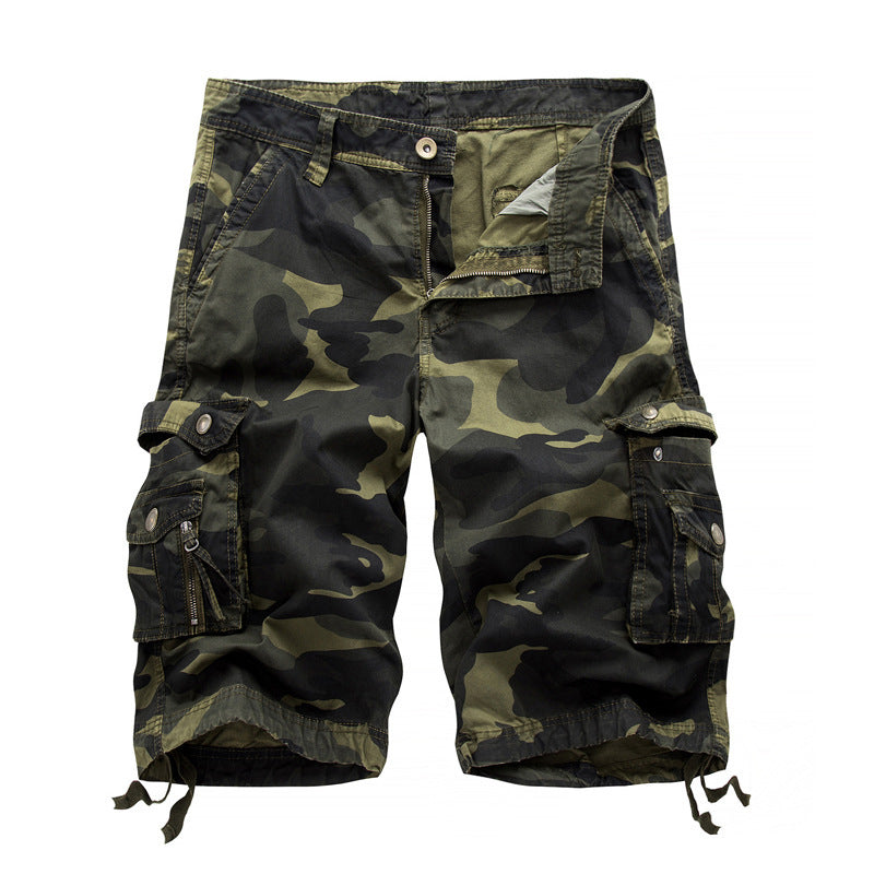 Loose Casual Straight Fit Camouflage Shorts